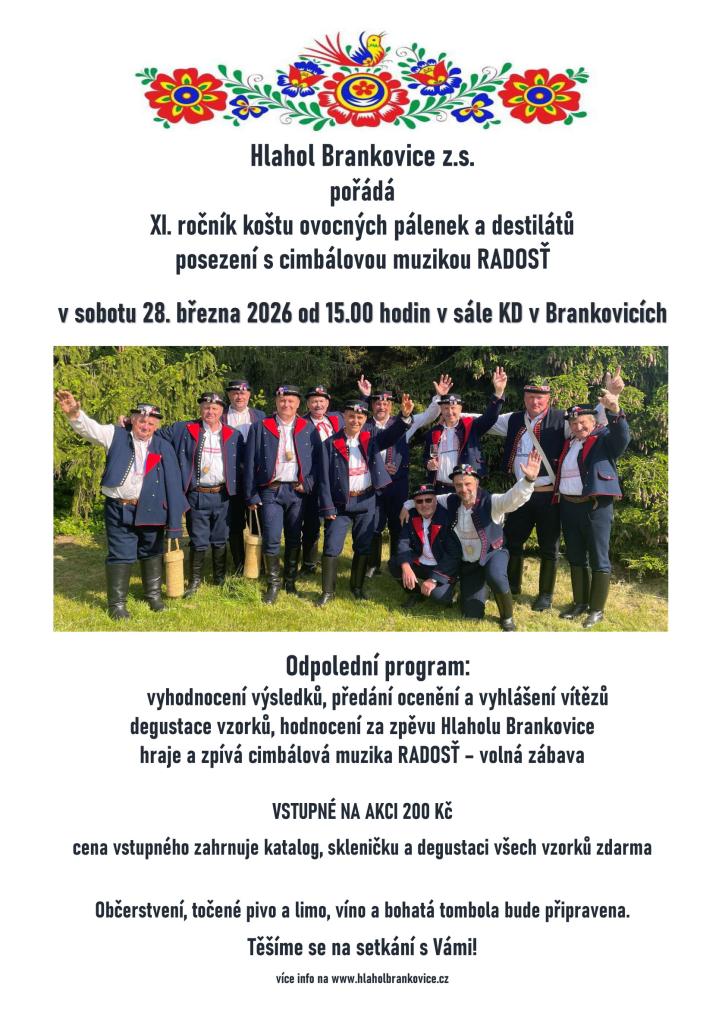 Košt ovocných pálenek Brankovice 2026