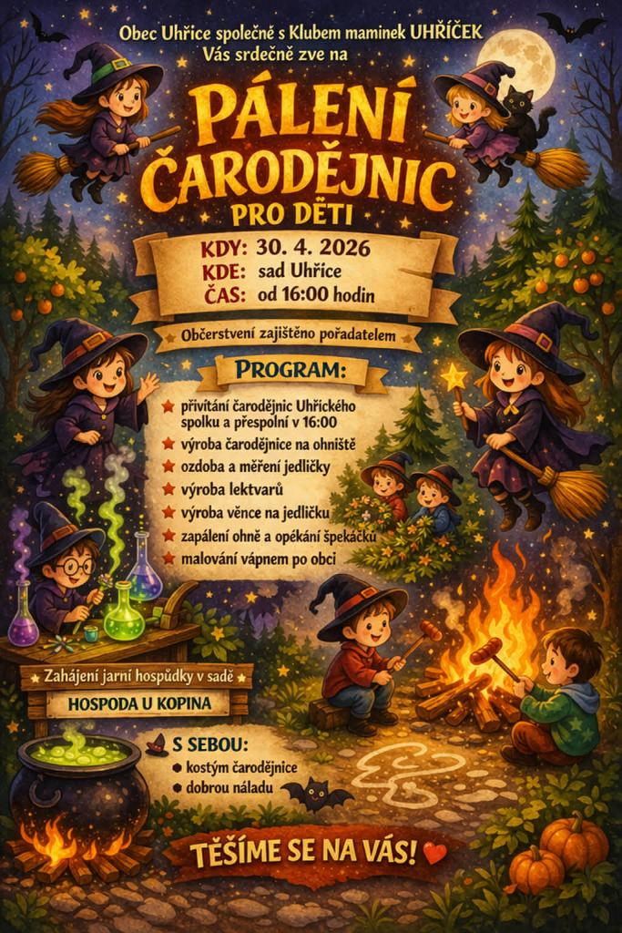 PÁLENÍ ČARODĚJNIC 2026
